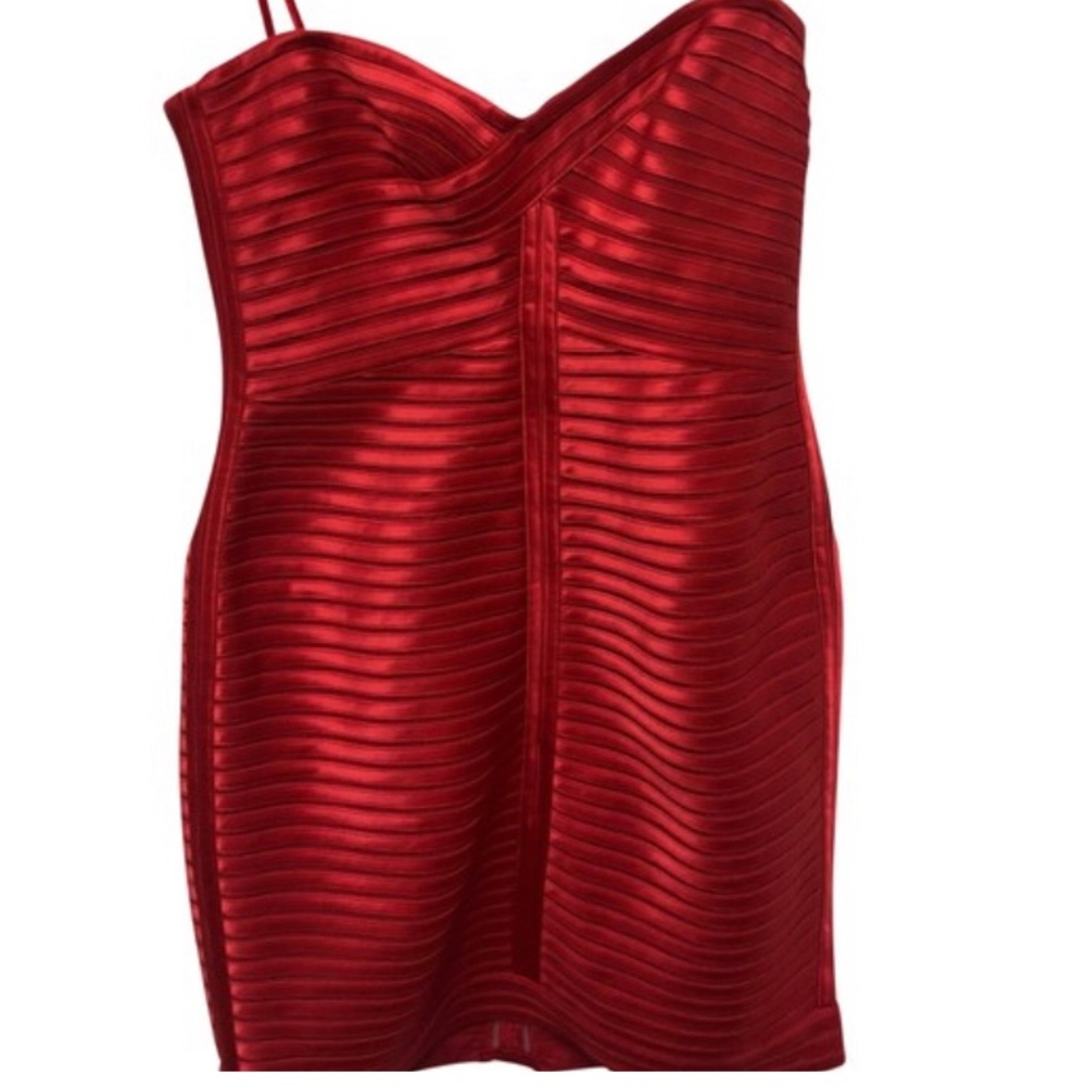 BCBG Red Cocktail Bodycon Formal Dress